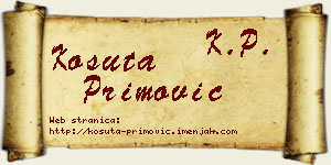 Košuta Primović vizit kartica